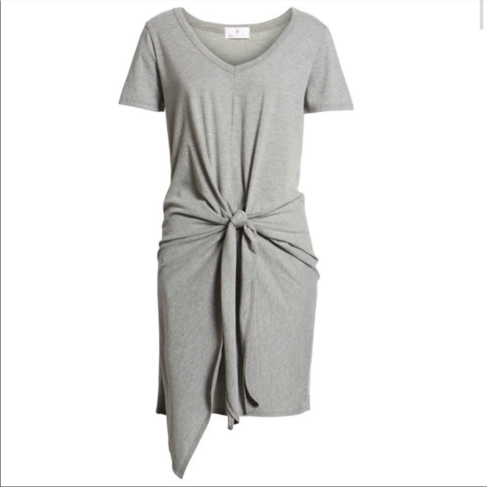 Socialite gray front tie dress